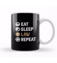 Eat Sleep Law Repeat 01 Kupa Bardak Porselen