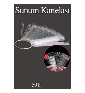 ModaCar Takma Tırnak Sunum Kartelası ŞEFFAF