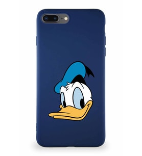 Apple iPhone 7 Plus Soft Premier Kapak Donald Duck-B Tasarımlı Silikon Kılıf - Lacivert (Şeffaf)