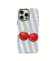 iPhone 16 Pro Max Vorian Çift Katmanlı MagSafe Kılıf Cherry Blue Stripe
