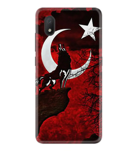 TCL L7 Kılıf Resimli Silikon Kılıf Wolf and Moon 2 1381