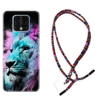 Tecno Camon 16 18P Pova Kılıf Boyun Asklı Rasta Silikon Pink Blue Leon 1603