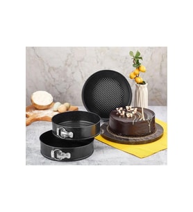 Kelepçeli Kek Kalıbı 3 Lü Set ( 24 - 26 - 28 Cm )