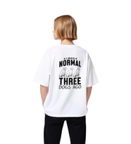 Kadın Oversize Köpek Baskılı Tişört Mizahi Slogan Kısa Kollu Rahat Kesim Günlük Giyim Modern Şık
