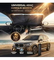 Premium Katlanabilir Araç Ön Cam Güneşliği – Şemsiye Tipi Oto Güneşlik, UV Korumalı Isı Yalıtımlı Ön Cam Gölgelik (5343)
