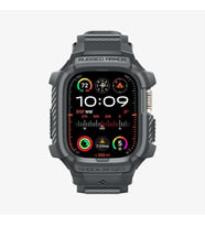 Spigen Apple Watch 49mm (Ultra 3/2/1) Kılıf & Kordon Kayış Rugged Armor Pro Spigen Apple Watch 49mm (Ultra 3/2/1) ile uyumlu Kılıf & Kordon Kayış Rugged Armor Pro Dark Gray - ACS07390 Teşhir