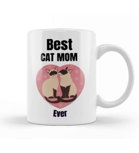 Mothers Day Best DOG MOM Ever GIFT Kupa Bardak Porselen