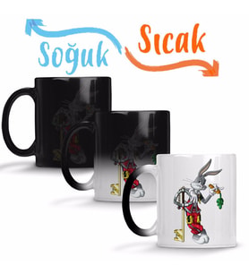 Looney Tunes The King Bugs Bunny Sihirli Kupa Bardak Porselen