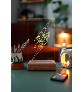 Ev Şimşek 16 Renk Kumandalı 3D Gece Lambası