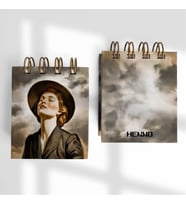 Vintage Kadın Tasarımlı Mini Cep Defter – 6x7 cm Hediye Defteri, Günlük Kullanım İçin (Çok Renkli)
