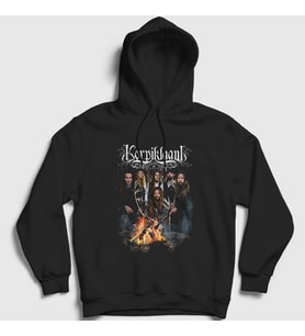 Presmono Unisex Siyah Band Korpiklaani Kapüşonlu Sweatshirt 394953tt