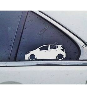 i10 2nd gen Kelebek Cam Oto Sticker 17 CM 2 Adet
