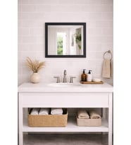 50 veya 38 Cm Ceviz, Antresit, Beyaz Ahşap Kare Ayna Çerçeveli - Antre Hol Banyo Mutfak Salon Wc (Antrasit)