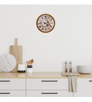 River World Duvar Saati 36 cm Rustic Kitchen Rengi Turuncu