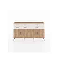 Arges Konsol 3 Raflı 6 Çekmeceli 4 Kapaklı 176x30x99 Çam-Çam/Aytaşı