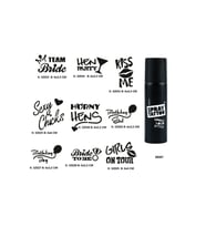 Parti ve Bekarlığa Veda Serisi Spray Tattoo Geçici Dövme Seti Dark Sprey Dövme Kiti