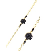 Oniks Taşlı Gold Kaplama 925 Ayar Gümüş Kadın Bileklik 201023072