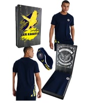 ERKEK TRIBUN ÇUBUKLU DETAYLI TSHIRT UV AHŞAP HEDİYELİK KUTU (Lacivert)