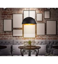 RİOLİGHT RETRO METAL TEKLİ SARKIT AVİZE ÇAP: 30CM (Siyah)