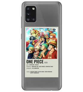 Samsung Galaxy A31 Uyumlu One Piece Desenli Şeffaf Telefon Kılıfı
