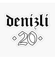 DENİZLİ Sticker Etiket Yapıştırma 18CM