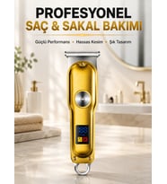 Profesyonel Tıraş Makinesi 120 Dakika Kullanım T Bıçaklı 3 Taraklı USB Şarjlı Saç Sakal Kesme Makinesi