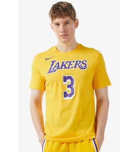 Nike Basketball NBA LA Lakers Unisex Team Logo Graphic T-shirt Unisex Pamuklu Tişört Sarı