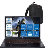 Acer Nitro V15 ANV15 13.nesil Core I7 13620H 48GB 512GB SSD 8GB/RTX5060 75W Gddr7 165Hz IPS Full Hd Freedos Gaming Bilgisayar NHQZAEY001F17+ZETTAÇANTA