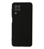 Newface Samsung Galaxy A22 Kılıf Nano içi Kadife Silikon - Siyah