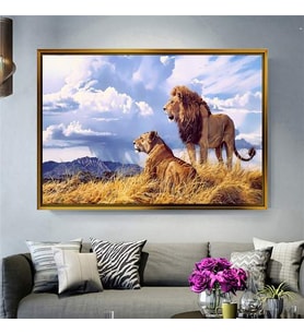 Altın Çerçeveli dekoratif tablo l307 (Gold)
