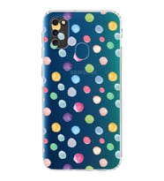 PrintiFy Samsung Galaxy M21 ile Uyumlu Water Color 6  Kamera Korumalı Şeffaf  Kılıf