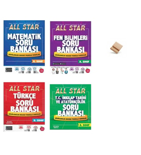 Newton LGS 2027 8. Sınıf Matematik Türkçe Fen ve İnkılap 4lü Set All Star Soru Bankası + Telefon Standı