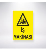 İş Makinasi 21x35 Arkası Yapışkanlı Levha