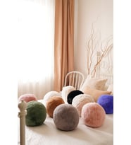 Peluş Top Yastık (Bej)
