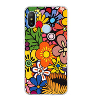 PrintiFy Xiaomi Mi A2 Lite ile Uyumlu Retro Color 2  Kamera Korumalı Şeffaf  Kılıf