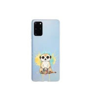 Samsung Galaxy S20 Plus ile Uyumlu Splash Mirket Tasarımlı Şeffaf Silikon Kılıf