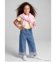 LCW Kids İndigo Wideleg Kız Çocuk Jean Pantolon