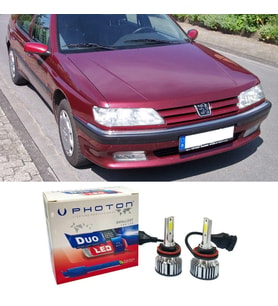 Peugeot 605 Led Xenon Kısa Far Ampulü H1 Duo Yeni Seri Beyaz