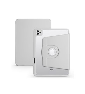 Apple iPad Pro 11 2021 (3.Nesil) Uyumlu Kılıf Zore Termik Kalem Bölmeli Dönebilen Standlı Kılıf (Gri)