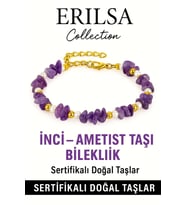 Sertifikalı Kırık Taşlı Model İnci – Ametist Taşı Bileklik – Sakinlik ve Ruhsal Denge (Çok Renkli)