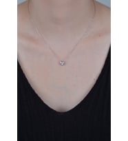 925 Ayar Minimal Kalp Kolye Gümüş Kolye