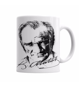 Atatürk İmzalı (2) Kupa Bardak Porselen
