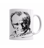 Atatürk İmzalı (2) Kupa Bardak Porselen