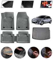 Renault Megane 3 Hatchback 2009-2016 Uyumlu Paspas Araca Özel Bagaj Havuzu MBS Gri