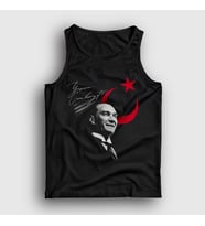 Presmono Unisex Siyah 29 Ekim Yaşasın Cumhuriyet Atatürk Atlet 501533tt