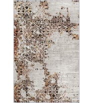Eliana Home Baskılı, Yıkanabilir Kaymaz Taban Salon Halısı LNA1512-HT829 100x150 cm (Kahverengi)