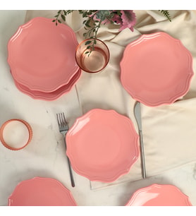 Keramika Pembe Romeo Pasta Tabağı 21 Cm 6 Adet - 550