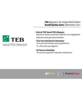 PrestaShop - TEB Sanal POS Modülü