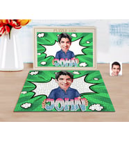 BK Gift Kişiye Özel İsimli Erkek Karikatürlü 1000 Parça Profesyonel Puzzle-1