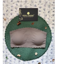 Hazel Silikonlu Askısız Balensiz Lazer Kesim Dikişsiz Çıkarılabilir Padli İthal Straplez Sütyen (Vizon)